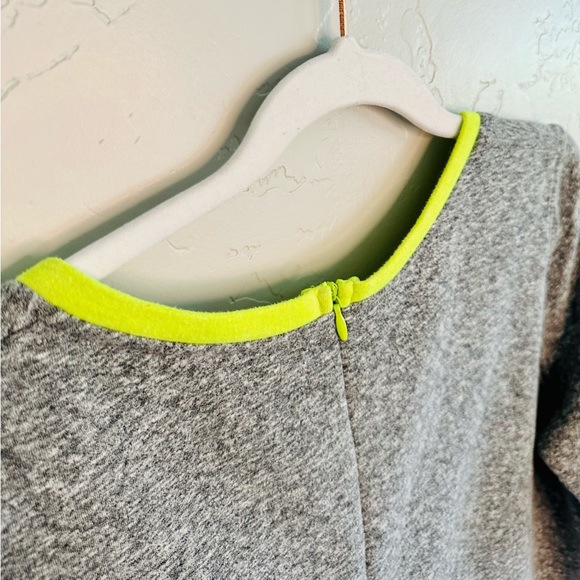 Rosie Pope Maternity Grey Neon Trimmed Elbow Sleeve Dress Knit SZ LARGE NEW! - Picture 4 of 16